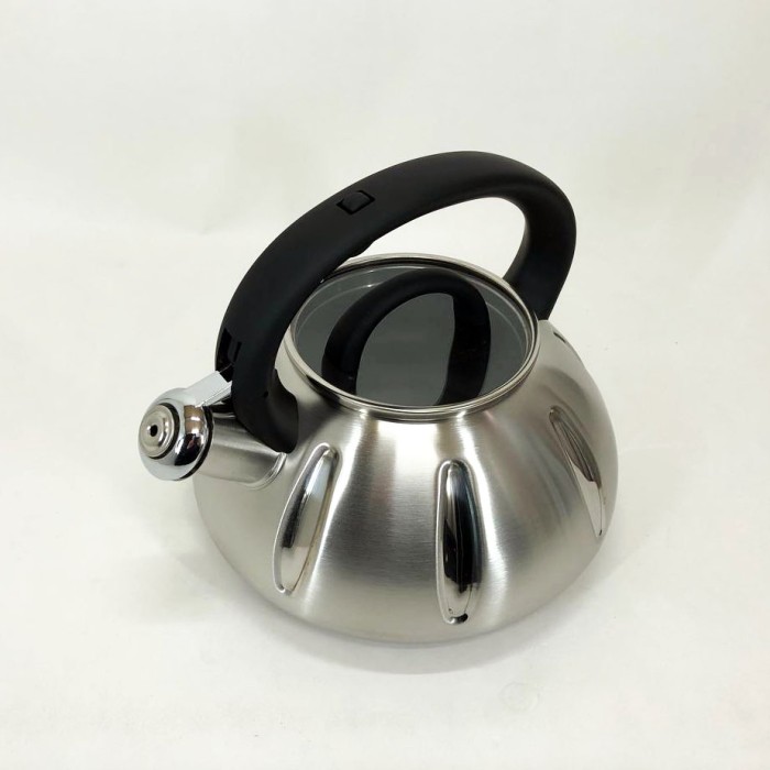 Чайник металевий зі свистком Unique, Чайник на плиту для кухні з одинарним дном NE-28