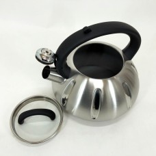 Чайник сталевий зі свистком на плиту Unique, Гарний чайник для газової плити Гарний для плит DP-55