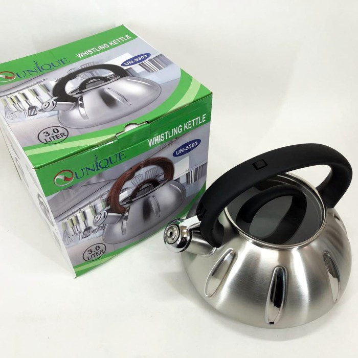 Кухонний чайник газовий Unique UN-5303 3 л, Чайники зі свистком заварювальні чайники HP-68