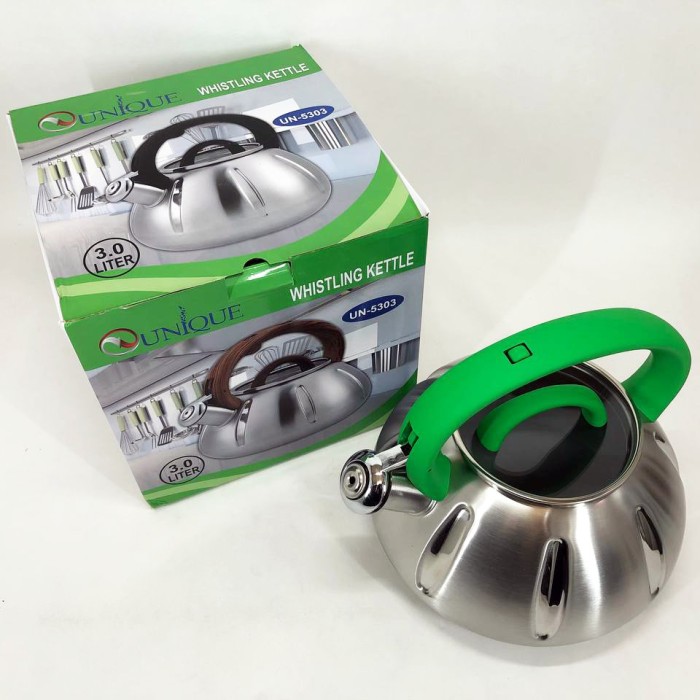 Стильний чайник з нержавіючої сталі зі свистком, Якісний чайник для газової плити KE-81