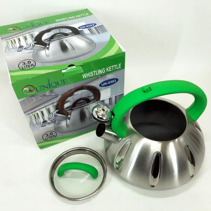 Чайник металевий зі свистком Unique, Чайник на плиту для кухні Кухонний газовий CE-60