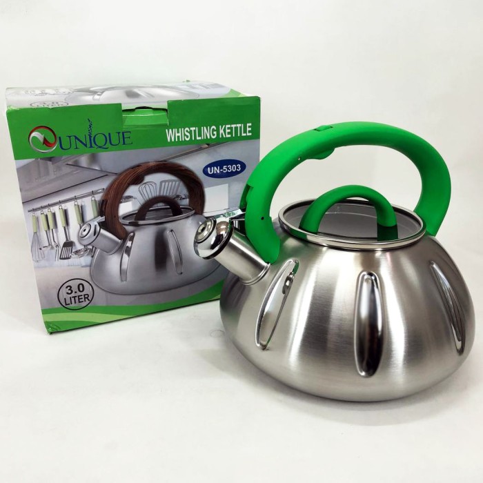 Чайник металевий зі свистком Unique, Чайник на плиту для кухні Кухонний газовий CE-60