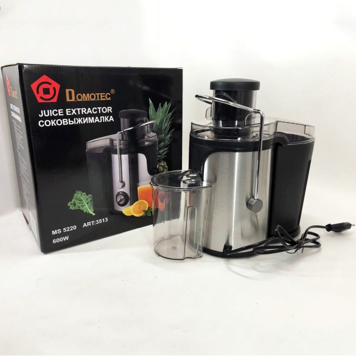 Потужна соковижималка Domotec MS-5220 600 W, Ручна соковижималка для моркви для гранату WL-95