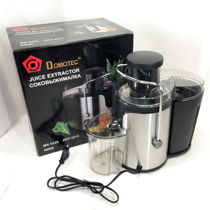 Потужна соковижималка Domotec MS-5220 600 W, Ручна соковижималка для моркви для гранату WL-95