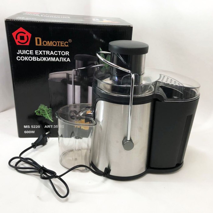 Потужна соковижималка Domotec MS-5220 600 W, Ручна соковижималка для моркви для гранату WL-95