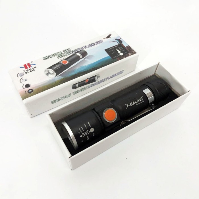 Потужний тактичний ліхтар світлодіодний X-Balog, Потужний світлодіодний кишеньковий ліхтарик OS-14