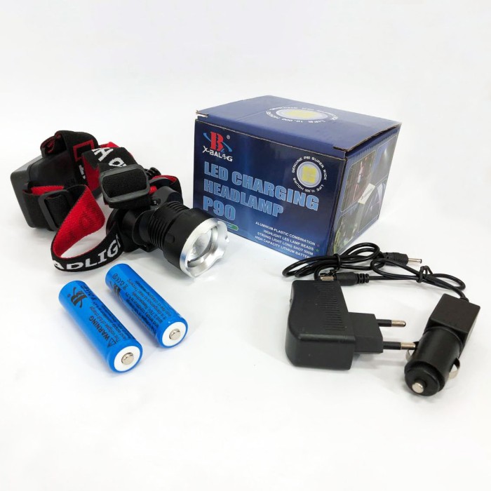 Головний ліхтар із зарядним пристроєм X-Balog BL-T07B-P90, Потужний акумуляторний ліхтар для риболовлі XE-76