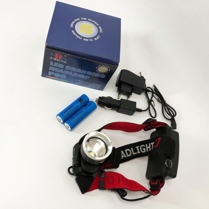 Головний ліхтар із зарядним пристроєм X-Balog BL-T07B-P90, Потужний акумуляторний ліхтар для риболовлі XE-76