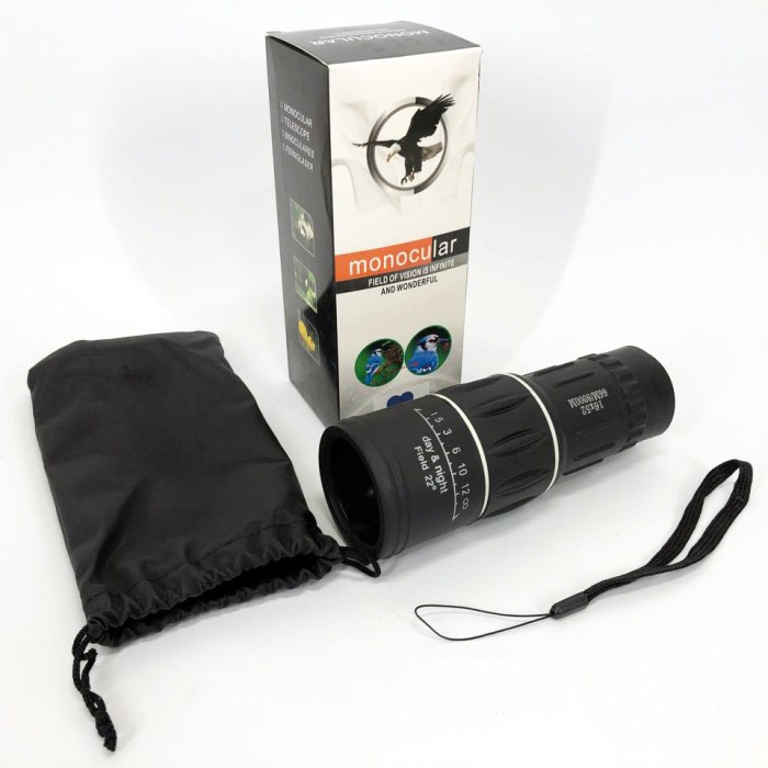 Монокуляр Bushnell 16x52 PowerView монокль, Бушнел, підзорна труба з чохлом KD-24
