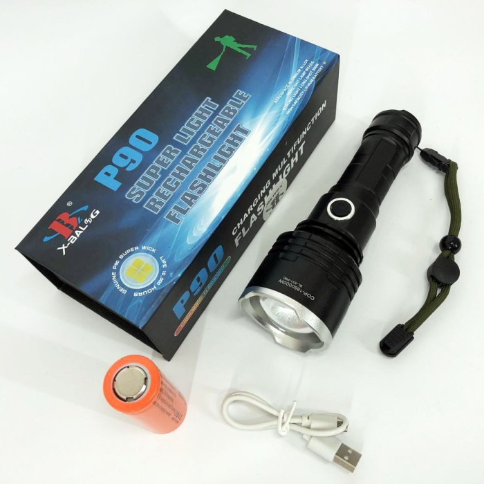 Світильник зі світлодіодним зарядним портом X-Balog BL-531-P90, Потужний ліхтарик для дому із зарядкою NT-93