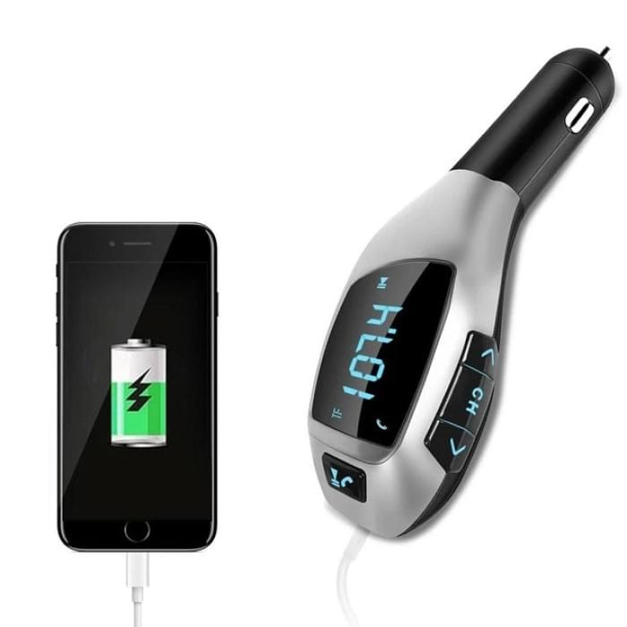 Авто-трансмітер з функцією Bluetooth X5 ВТ, Модулятор в машину від прикурювача, VZ-616 FM трансмітер