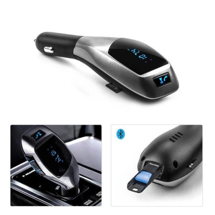 Автомобільний bluetooth fm модулятор X5 ВТ для автомагнітоли, mp3/фм трансмітер з дисплеєм