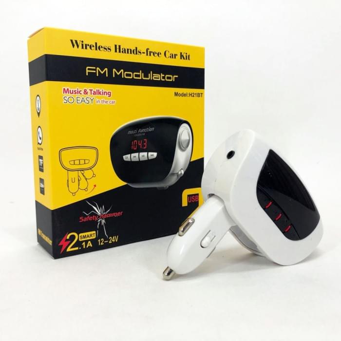 Bluetooth пристрої fm модулятори MOD. H21 BT, Fm блютуз трансмітер, Пристрій для флешки GJ-894 від прикурювача