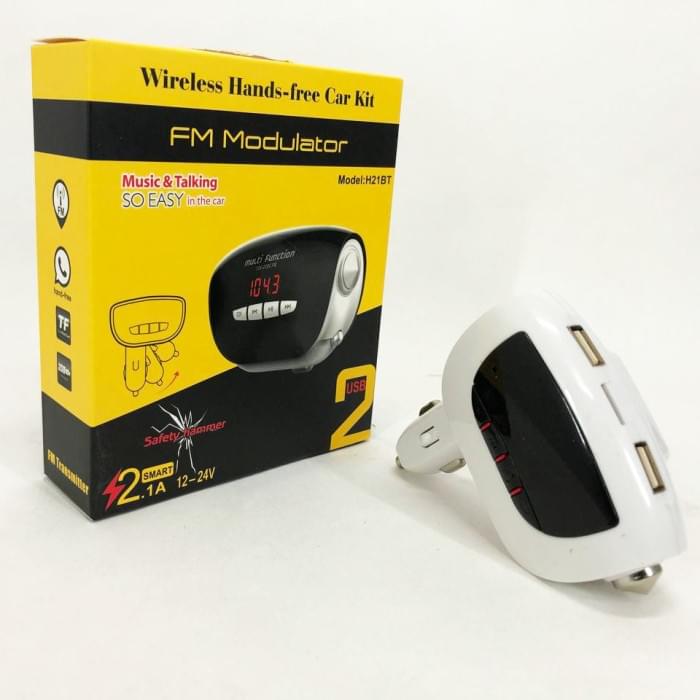 Bluetooth пристрої fm модулятори MOD. H21 BT, Fm блютуз трансмітер, Пристрій для флешки GJ-894 від прикурювача