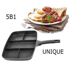 Сковорода надовго UNIQUE UN-4021 38 х 31см, Сковорода якісна гриль, Практична сковорідка HW-77