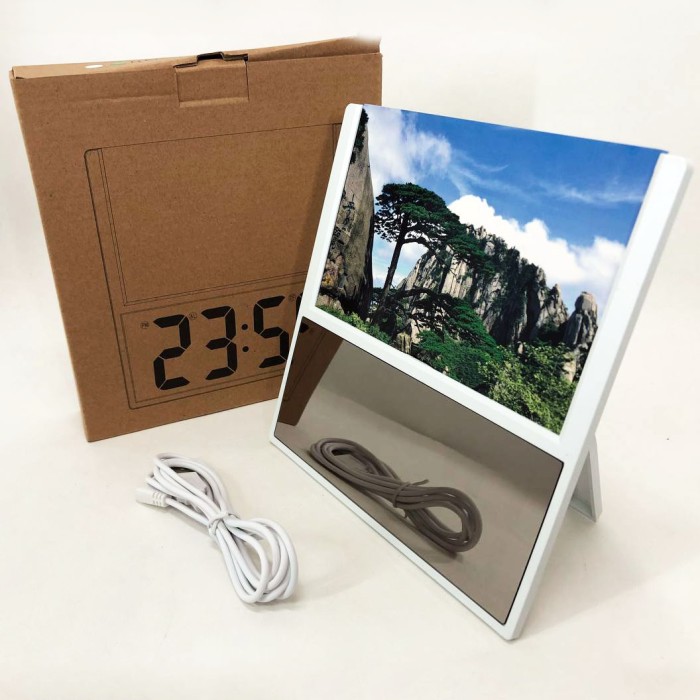 Настільний годинник з автоматичним підсвічуванням, Годинник мережевий електронний світловий настільний XG-32