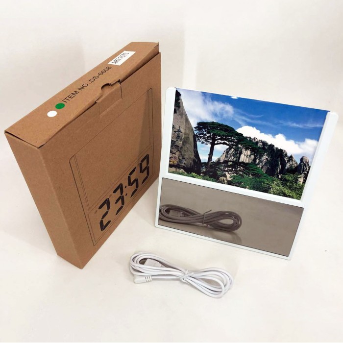 Настільний годинник з автоматичним підсвічуванням, Годинник мережевий електронний світловий настільний XG-32