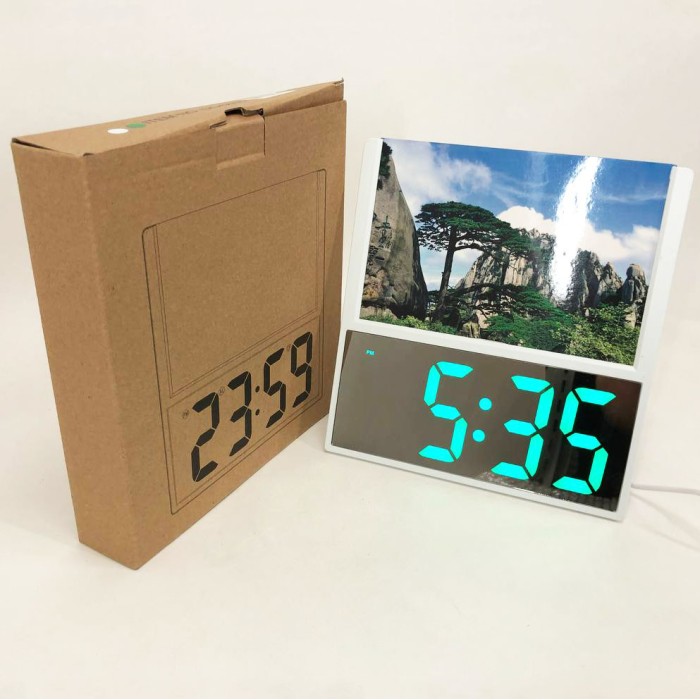 Настільний годинник з електронною індикацією DS-6608, Світлодіодне табло годинник NL-84