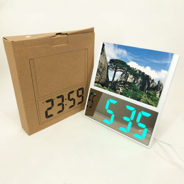 Настільний годинник з електронною індикацією DS-6608, Світлодіодне табло годинник NL-84