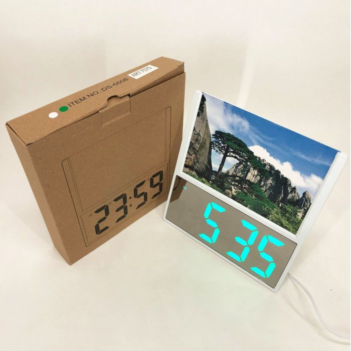 Настільний годинник з електронною індикацією DS-6608, Світлодіодне табло годинник NL-84
