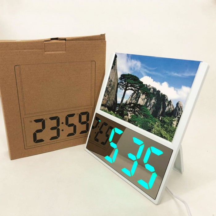 Настільний годинник з електронною індикацією DS-6608, Світлодіодне табло годинник NL-84