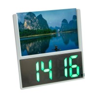 Практичний настільний годинник з підсвічуванням DS-6608, Стильний настільний годинник ZO-11