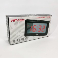 Цифровий настільний годинник квадратний VST-732Y, Настільні LED годинники, HK-221 Годинники електронні
