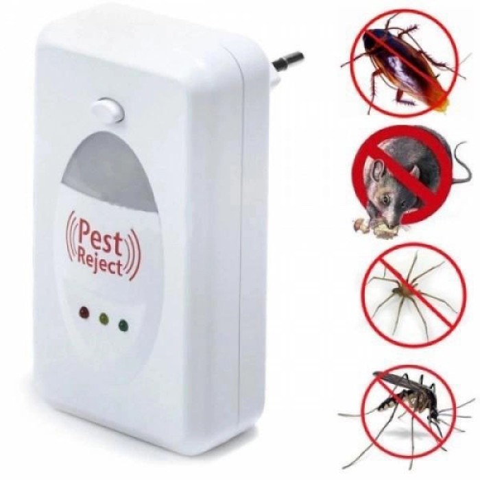 Ультразвуковий відлякувач гризунів мишей щурів та тарганів Pest Reject HK02 від мережі, смерть гризунам