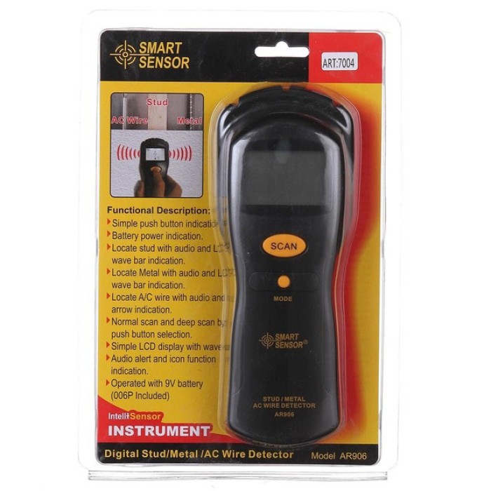 Шукач прихованої проводки та металу AR 906, детектор, індикатор, шукач, сканер GZ-98