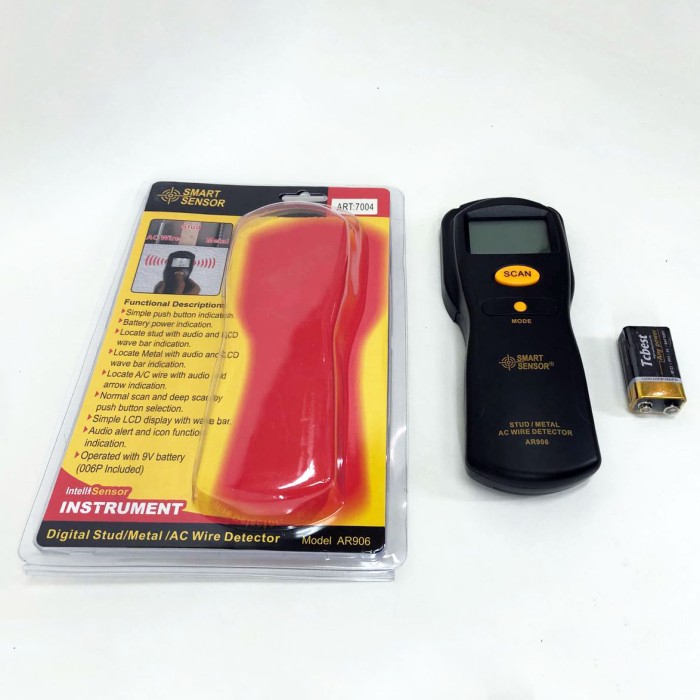 Шукач прихованої проводки та металу AR 906, детектор, індикатор, шукач, сканер ZV-69