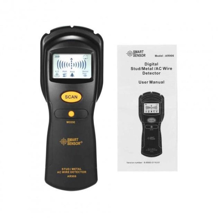 Шукач прихованої проводки та металу AR 906, детектор, індикатор, шукач, сканер ZV-69