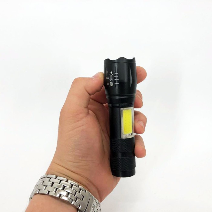Ліхтарик акумуляторний ручний Bailong BL-29 діод T6 + COB зарядка від USB, ліхтарик led, водонепроникний