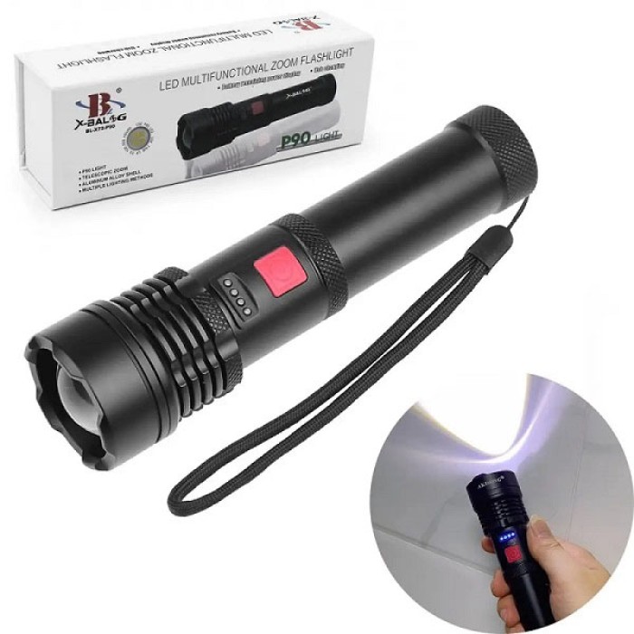 Кишеньковий тактичний ліхтар X-Balog BL-X72-P90 LED ліхтар переносний акумуляторний RI-34