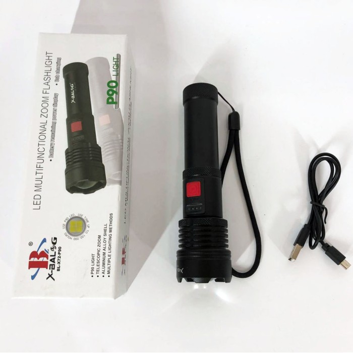 Кишеньковий тактичний ліхтар X-Balog BL-X72-P90 LED ліхтар переносний акумуляторний RI-34