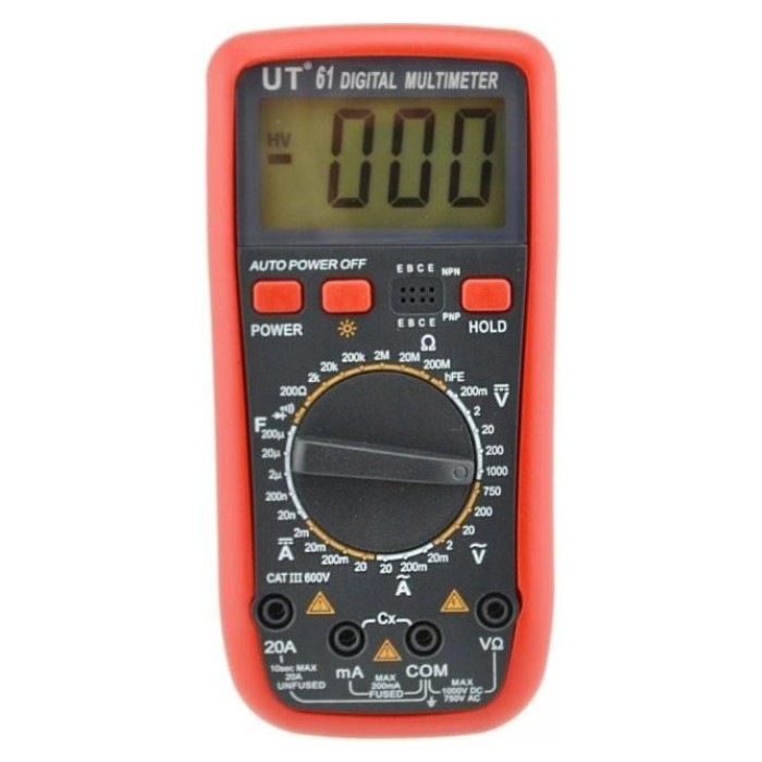 Портативний автомобільний мультиметр Digital UT61, IA-440 Вимірювальні прилади-мультиметри