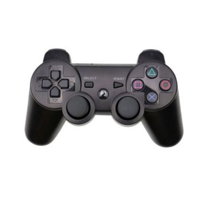 Бездротовий ігровий геймпад Doubleshock PS3/PC акумуляторний джойстик з функцією вібрації. Колір: чорний