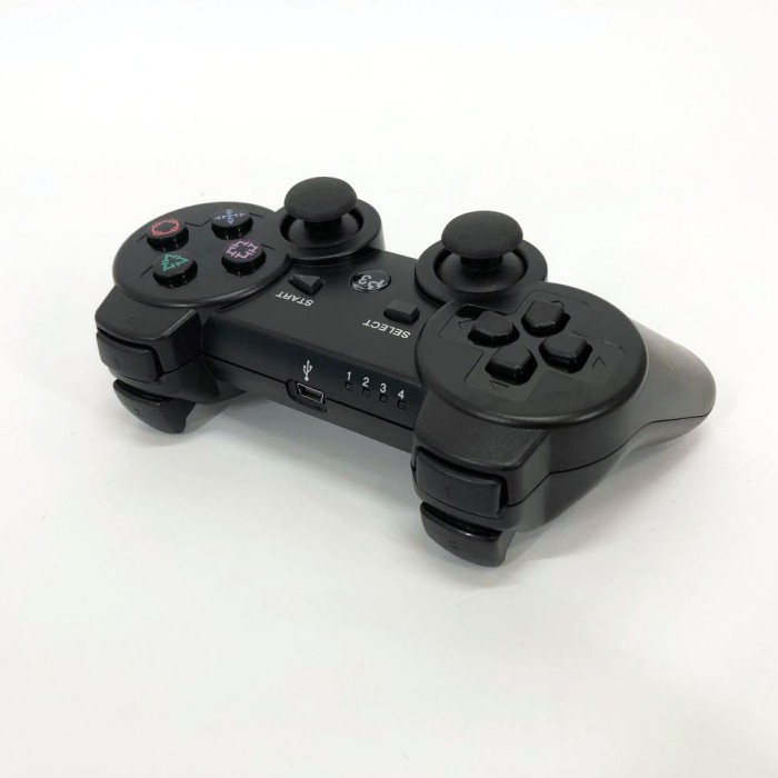 Бездротовий ігровий геймпад Doubleshock PS3/PC акумуляторний джойстик з функцією вібрації. Колір: чорний