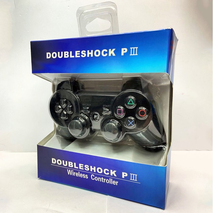 Бездротовий ігровий геймпад Doubleshock PS3/PC акумуляторний джойстик з функцією вібрації. Колір: чорний MO-39
