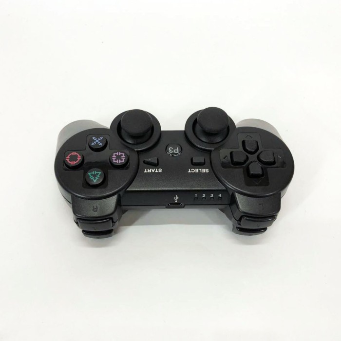 Бездротовий ігровий геймпад Doubleshock PS3/PC акумуляторний джойстик з функцією вібрації. Колір: чорний MO-39