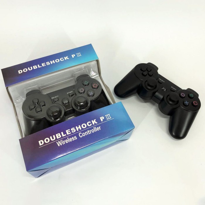 Бездротовий ігровий геймпад Doubleshock PS3/PC акумуляторний джойстик з функцією вібрації. Колір: чорний XT-66