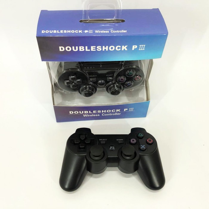 Бездротовий ігровий геймпад Doubleshock PS3/PC акумуляторний джойстик з функцією вібрації. Колір: чорний XT-66