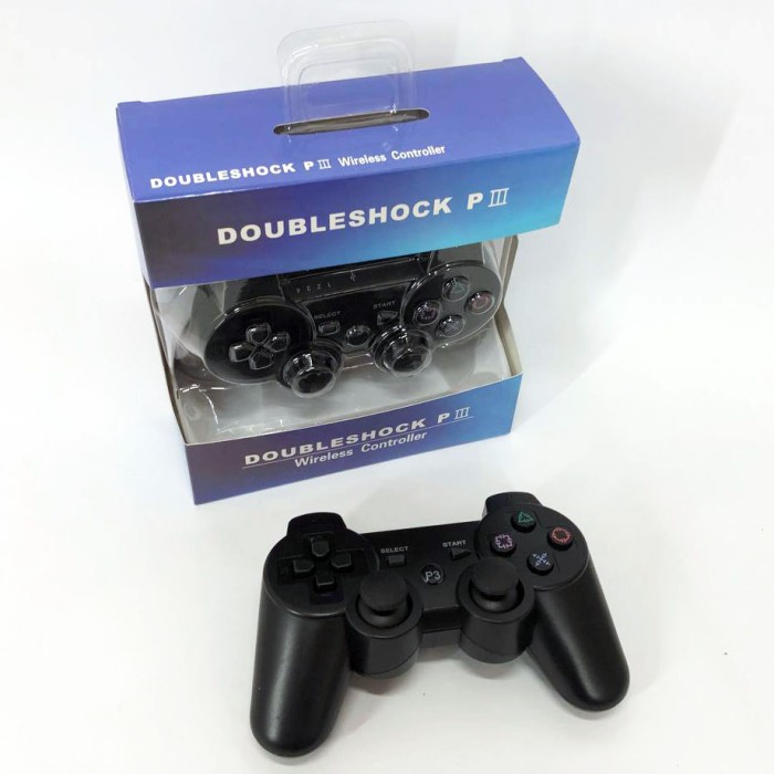 Бездротовий ігровий геймпад Doubleshock PS3/PC акумуляторний джойстик з функцією вібрації. Колір: чорний XT-66