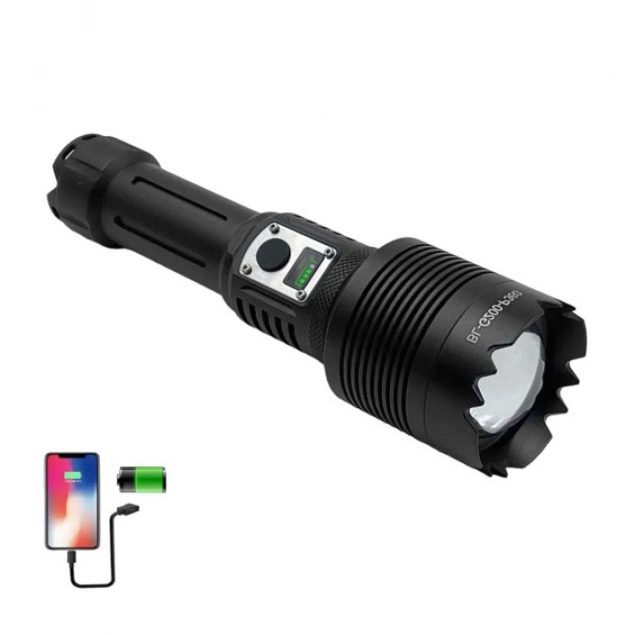 Ліхтар військовий зсу Bailong, Алюмінієвий ліхтар 18650 Потужний із можливістю зарядки CD-31