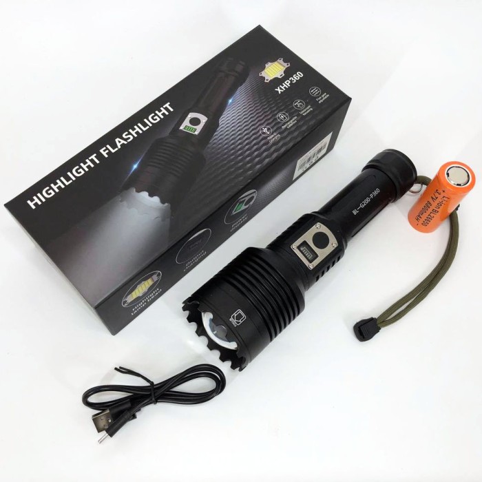 Ліхтар військовий зсу Bailong, Алюмінієвий ліхтар 18650 Потужний із можливістю зарядки CD-31