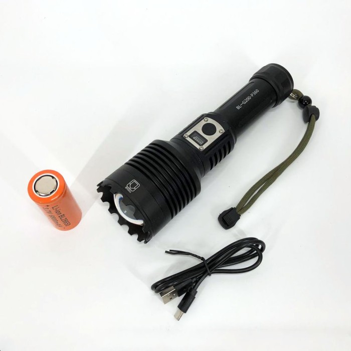 Ліхтар військовий зсу Bailong, Алюмінієвий ліхтар 18650 Потужний із можливістю зарядки CD-31