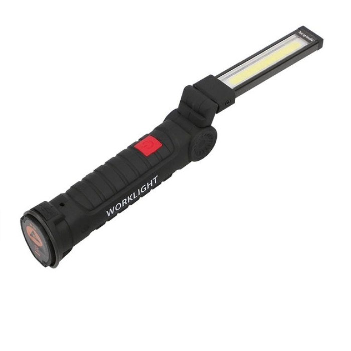 Світлодіодний ліхтар кемпінг W52 SMD + COB, червоний + білий, магніт, гачок, кемпінговий складний ліхтар