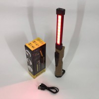 Світлодіодний ліхтар Power Bank кемпінг WL-08 XPE+COB, червоний+білий+жовтий, магніт, гачок
