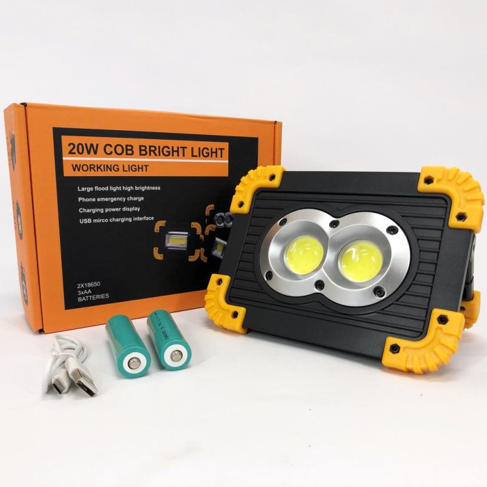 Яскрава світлодіодна лампа для походу X-Balog L802-20W-2COB+1W, Ліхтар прожектор світильник TD-45