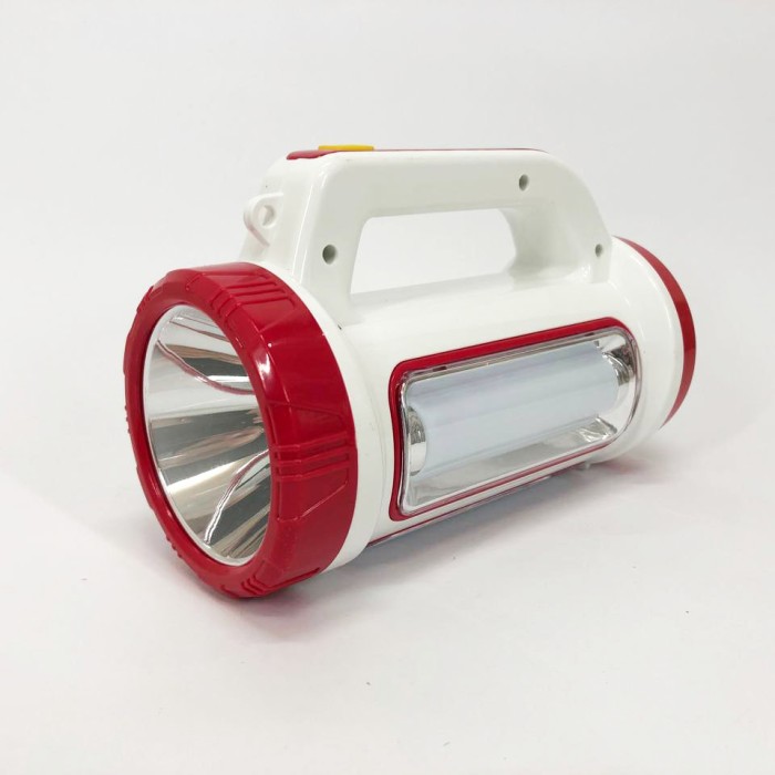 Ліхтар кемпінговий з сонячною панеллю 5158-LED-COB power bank, кемпінговий ліхтар-лампа. Колір: червоний