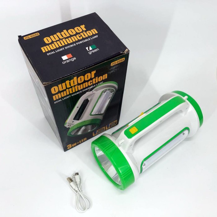 Ліхтар переносний кемпінг 6088-LED+COB з функцією PowerBank, кемпінговий світильник. Колір: зелений